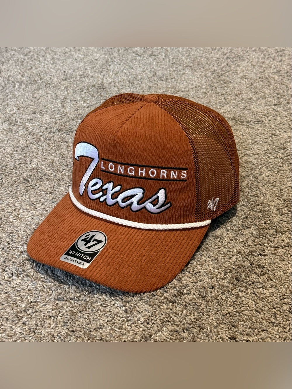 47 Brand Texas Longhorns Double Header Corduroy Hitch Adjustable Hat